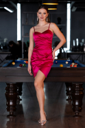 Partykleid Mini Satin Fuchsie ABU6139