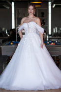 Hochzeitskleider Lang Weiß ABG101
