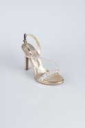 Party-Schuhe Steinbesetzt Gold AB1128