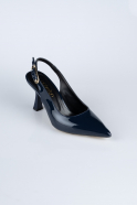 Party-Schuhe Lackleder Marineblau ABR1130