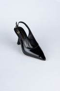 Party-Schuhe Lackleder Schwarz ABR1130