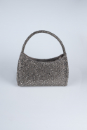 Platin Abendtasche Steinbesetzt VT915