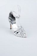 Party-Schuhe Verputz Silber AB1132