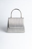 Abendtaschen Laserschnitt Platin SH842