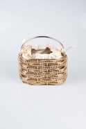 Abendtasche Metall Gold SH847
