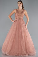 Zimtfarben Abendkleid Lang ABU2131