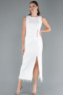 Weiß Partykleid Midi ABK2169
