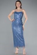 Indigo Partykleid Midi ABK2260