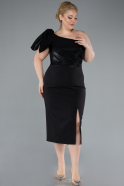 Partykleid in Übergröße Midi Schwarz ABK2319