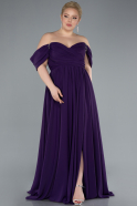 Violett dunkel Abendgarderobe İn Großen Größen Chiffon Lang ABU3738