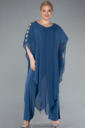 Indigo Abendgarderobe İn Großen Größen Chiffon ABT080