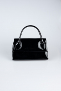 Abendtasche Lackleder Schwarz KC163
