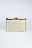 Abendtasche Gemustertes Leder Gold KC126
