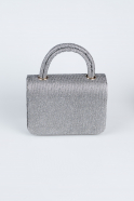 Abendtasche Glitzernd Platin KC264
