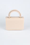 Abendtasche Leder Hautfarben KC264