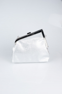 Abendtaschen Gemustertes Leder Silber KC475