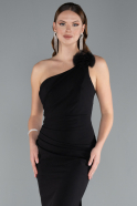 Standesamtkleid Lang Schwarz ABU4891