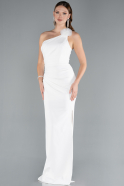 Standesamtkleid Lang Weiß ABU4891