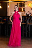 Fuchsie Abschlusskleid Lang ABU3252