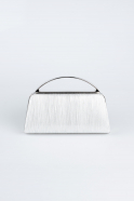Abendtasche Laserschnitt Silber V349