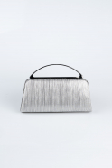 Abendtasche Laserschnitt Platin V349