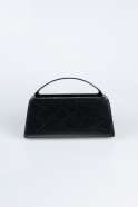 Abendtasche Gemustert Schwarz V349