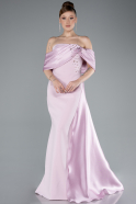 Abendkleid im Meerjungfrau-Stil Lang Puder ABU4920