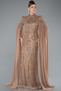 Kleider in Großen Größen Lang Kupfer ABU4935