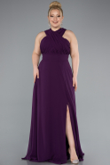 Kleider in Großen Größen Lang Chiffon Violette ABU4951