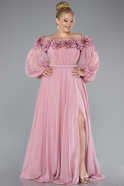 Puder Abendgarderobe İn Großen Größen Chiffon Lang ABU4131