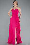 Abschlusskleid Lang Chiffon Fuchsie ABU4965