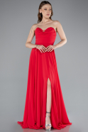 Abschlusskleid Lang Chiffon Rot ABU4966