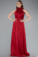 Rot Abendkleid Chiffon Lang ABU4811