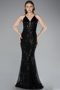 Abendkleid Lang Schwarz ABU4980