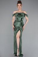 Pistaziengrünes Abendkleid Lang ABU3611