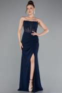 Abendkleid Lang Marineblau ABU5001
