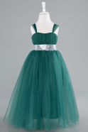 Smaragdgrün Abendkleid Für Kinder Lang ABU3031