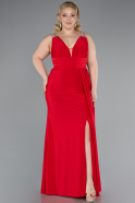 Abendkleid in Übergröße Lang Rot ABU4968