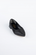 Party-Schuhe Steinbesetzt Schwarz MJ9001