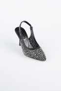 Stiletto Steinbesetzt Schwarz MJ9002