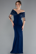 Abendkleid Lang Marineblau ABU4343