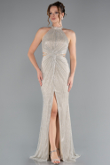 Abendkleid Lang Beige ABU4324