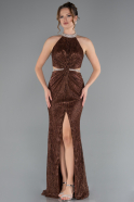 Braun Abendkleid Lang ABU4324