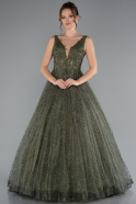Khaki Abendkleid Lang ABU2131