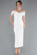 Weiß Partykleid Midi ABK2212