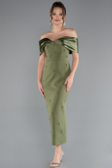 Khaki Partykleid Midi ABK2212