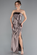 Nerzbraun Abschlusskleid Lang ABU4944