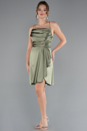 Partykleid Kurz Satin Khaki ABK2366