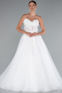 Brautkleid in Großen Größen Lang Weiß ABG141