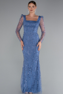 Indigo Abendkleid Lang ABU4603